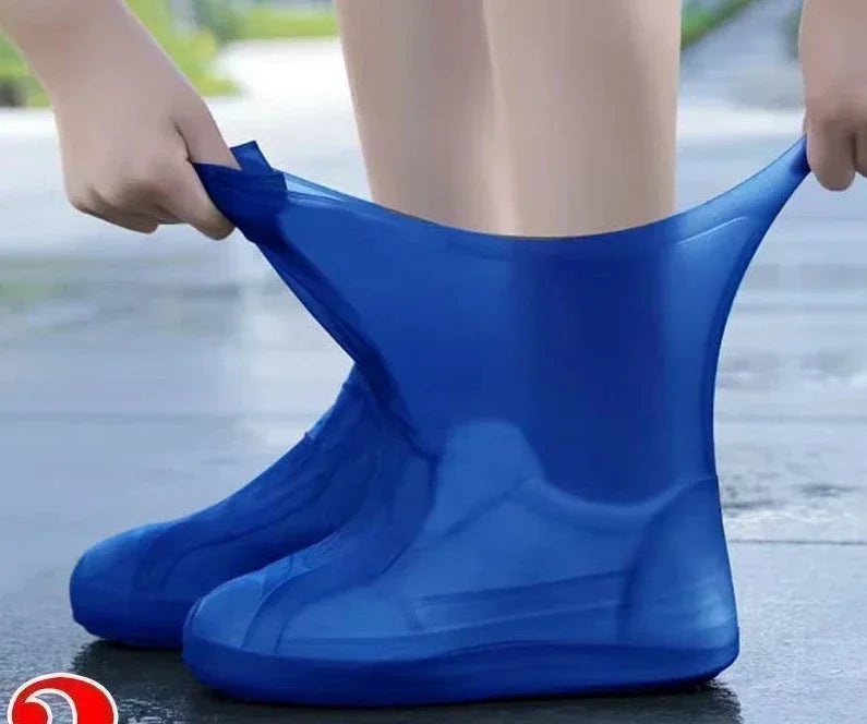 1 paire de couvre-chaussures imperméables en Silicone, en caoutchouc résistant aux lèvres, équipement de pluie, accessoires pour les jours de pluie en plein air